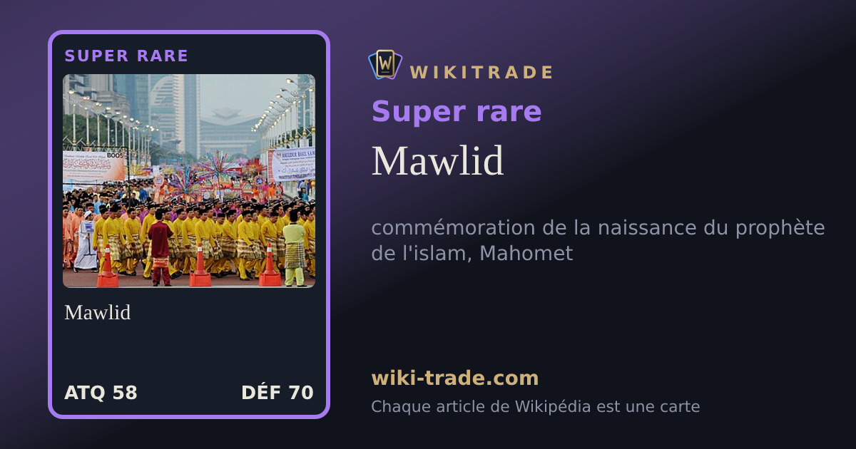 Mawlid — carte Super rare