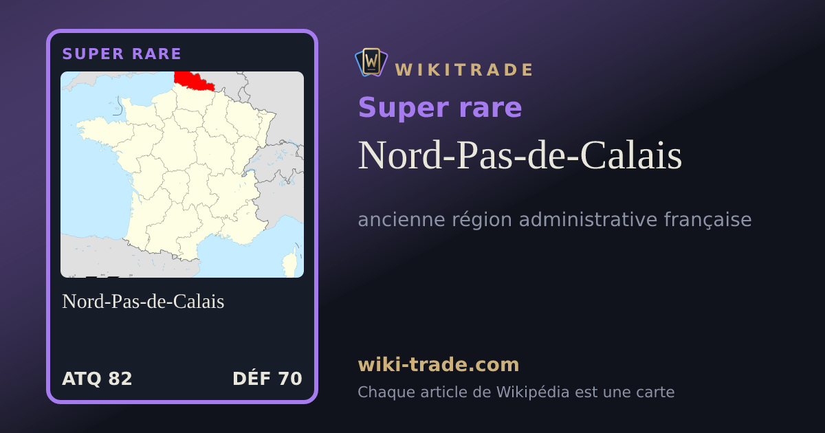 Nord-Pas-de-Calais — carte Super rare