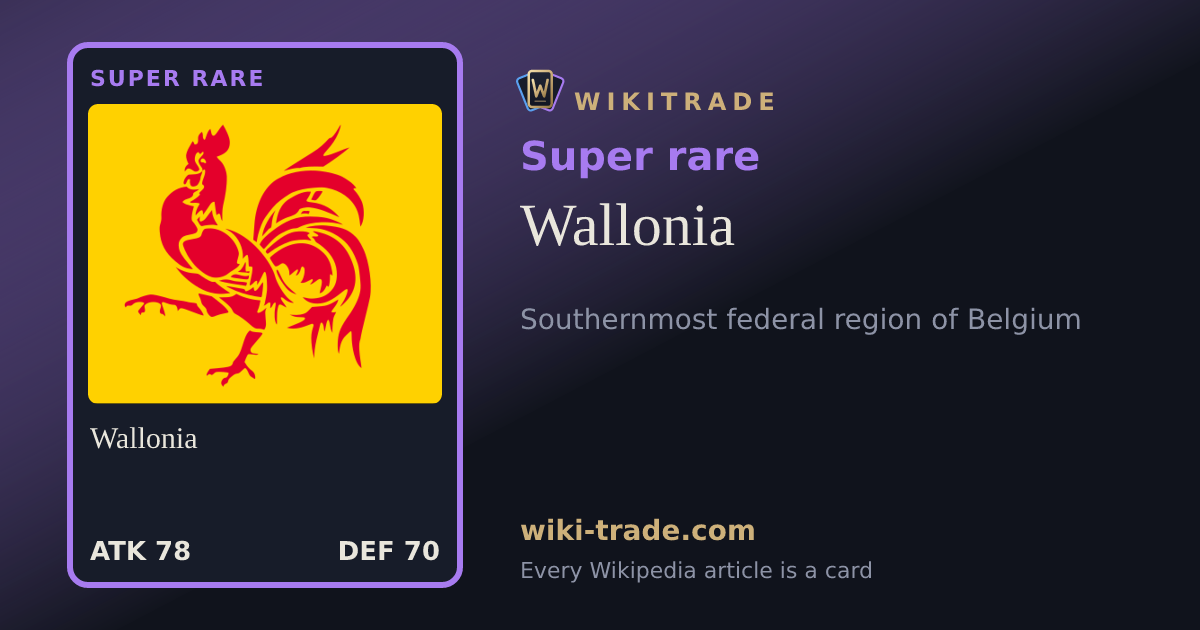 Wallonia — Super rare card