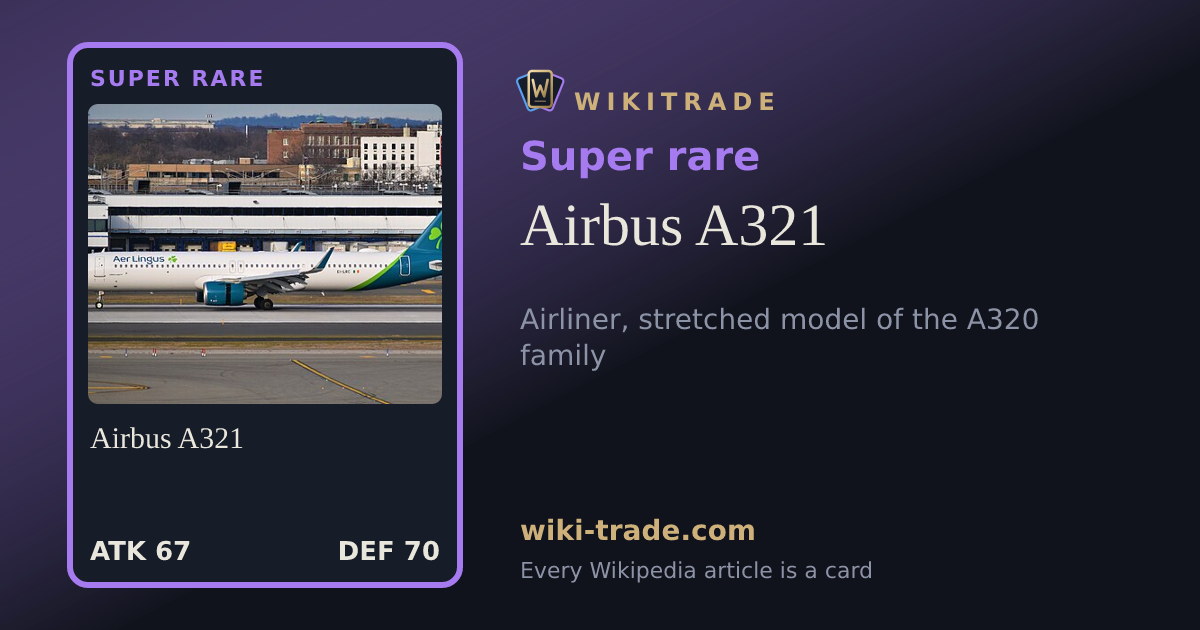 Airbus A321 — Super rare card