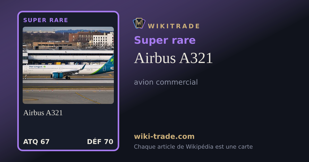 Airbus A321 — carte Super rare