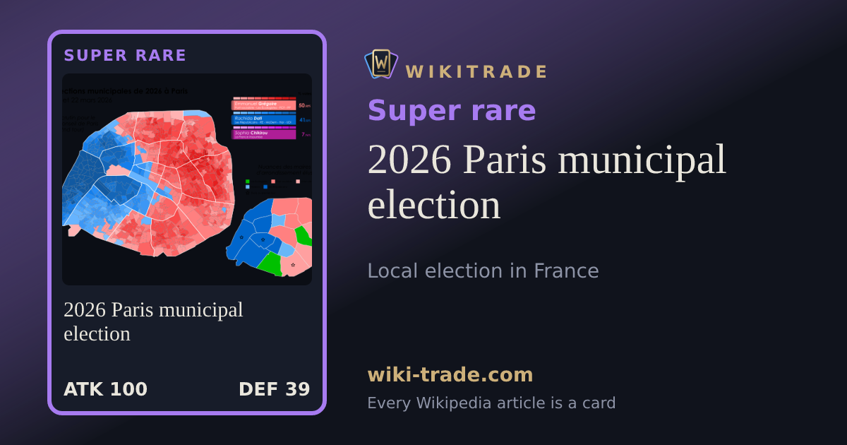 2026 Paris municipal election — Super rare card