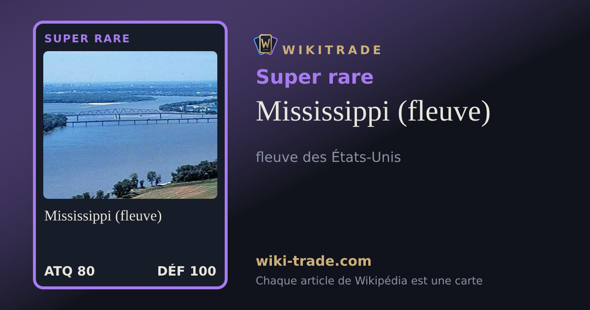 Mississippi (fleuve) — carte Super rare