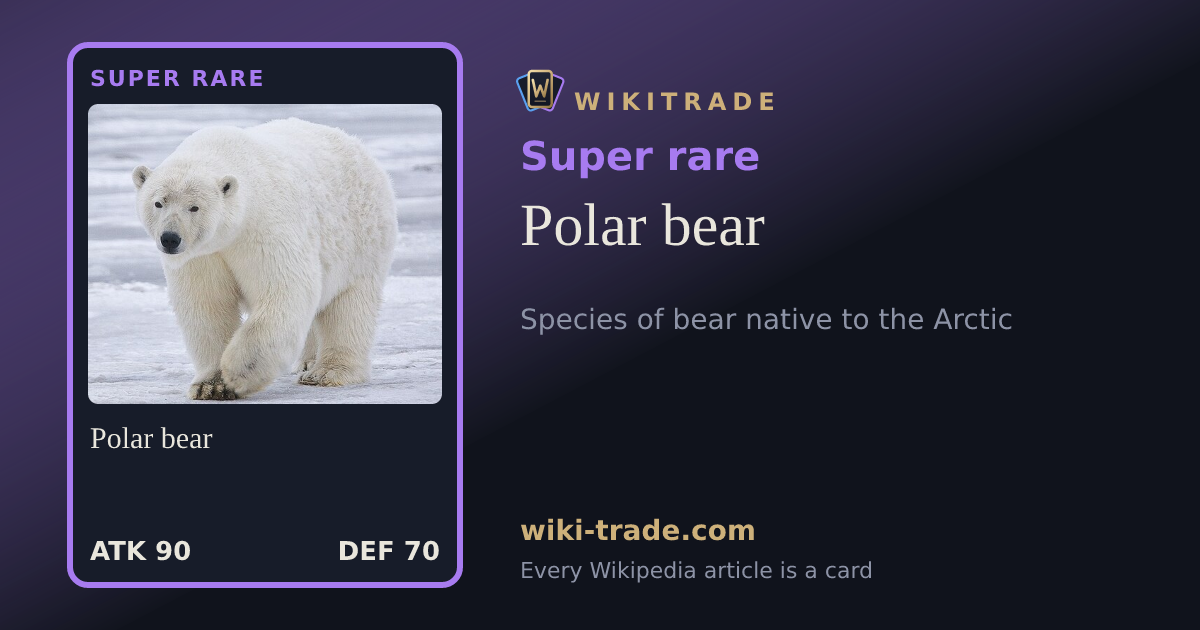 Polar bear — Super rare card