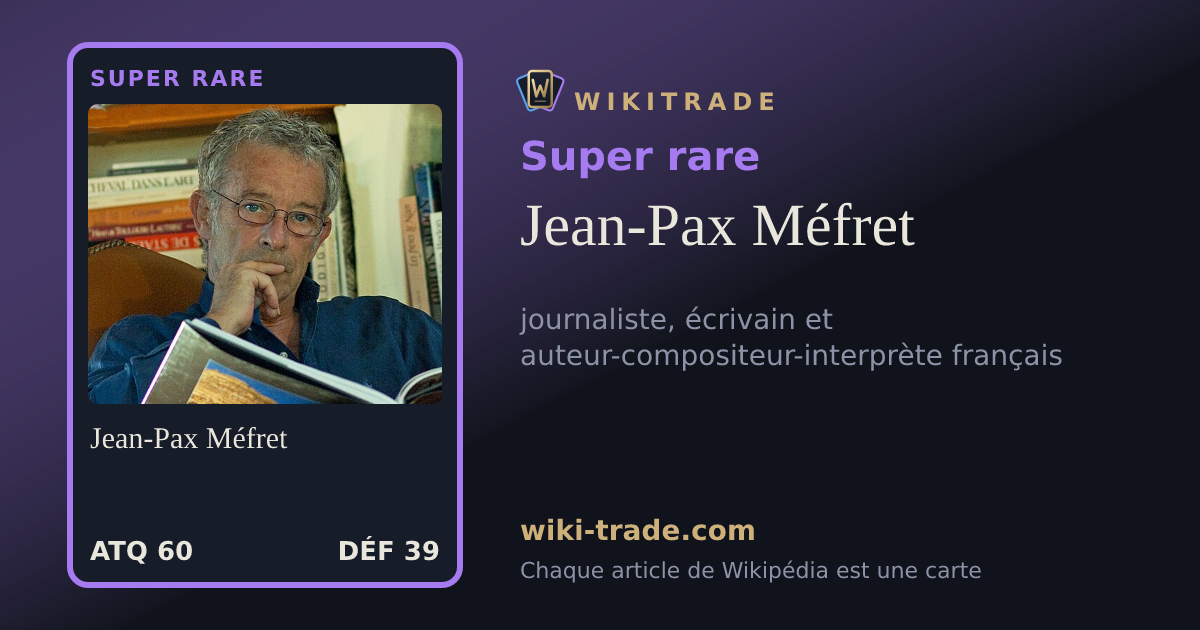 Jean-Pax Méfret — carte Super rare