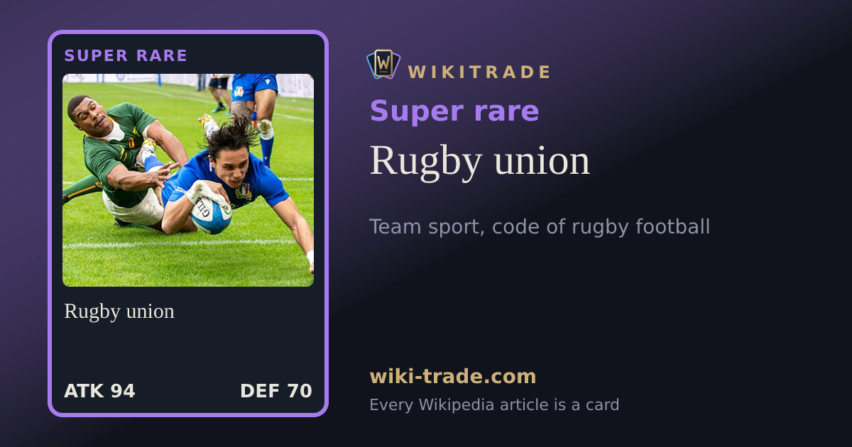 Rugby union — Super rare card