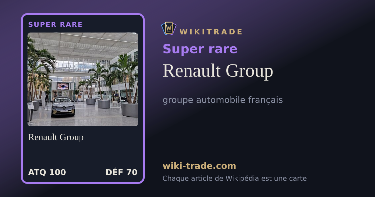 Renault Group — carte Super rare