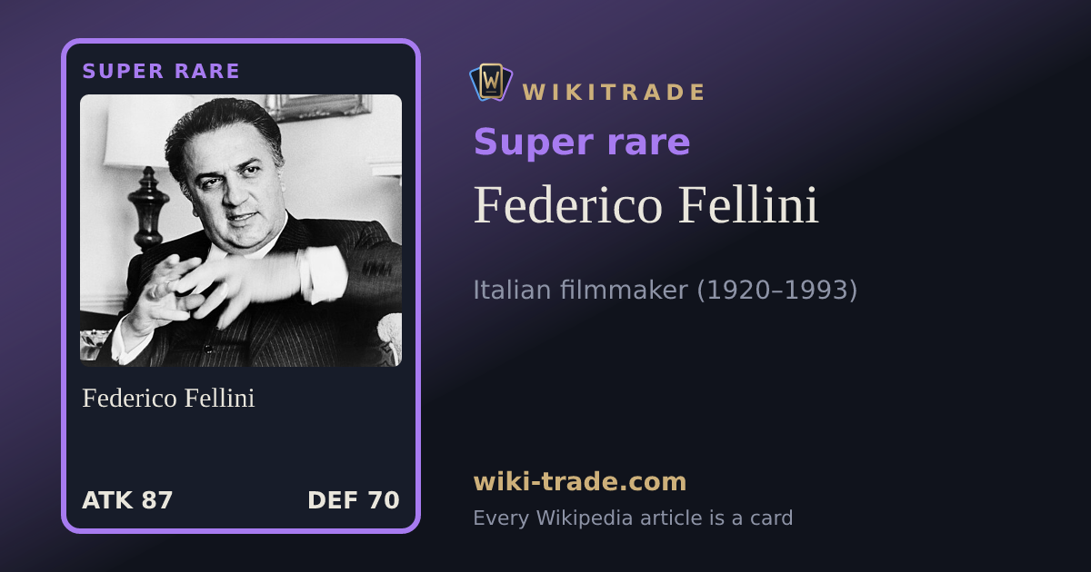 Federico Fellini — Super rare card