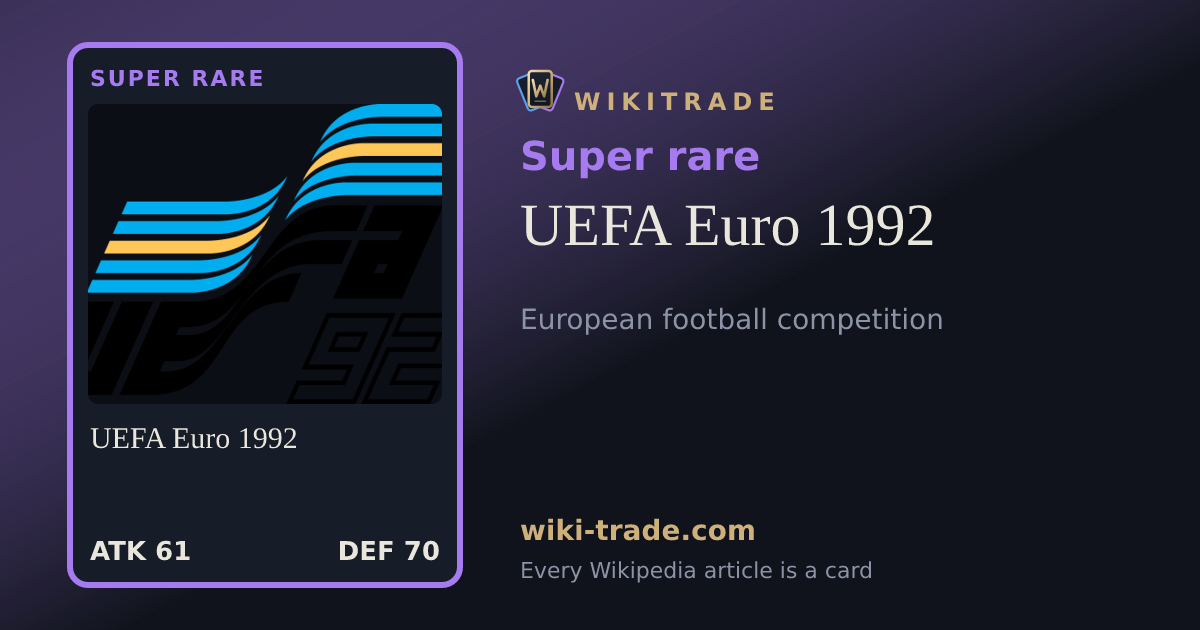 UEFA Euro 1992 — Super rare card