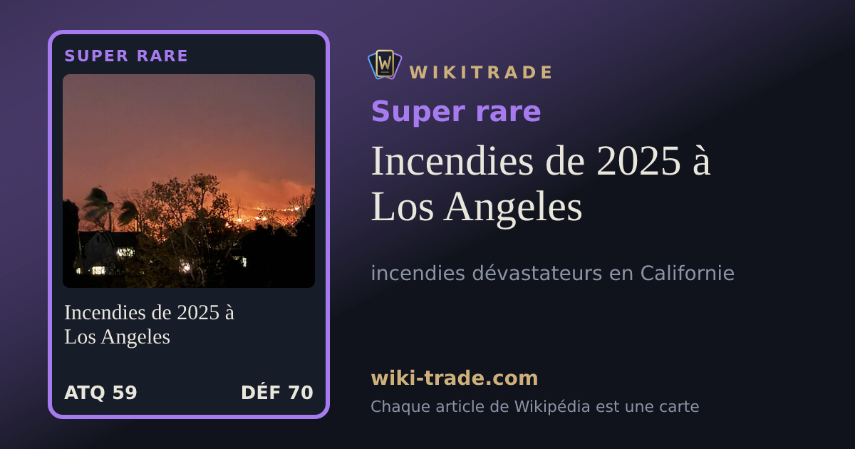 Incendies de 2025 à Los Angeles — carte Super rare