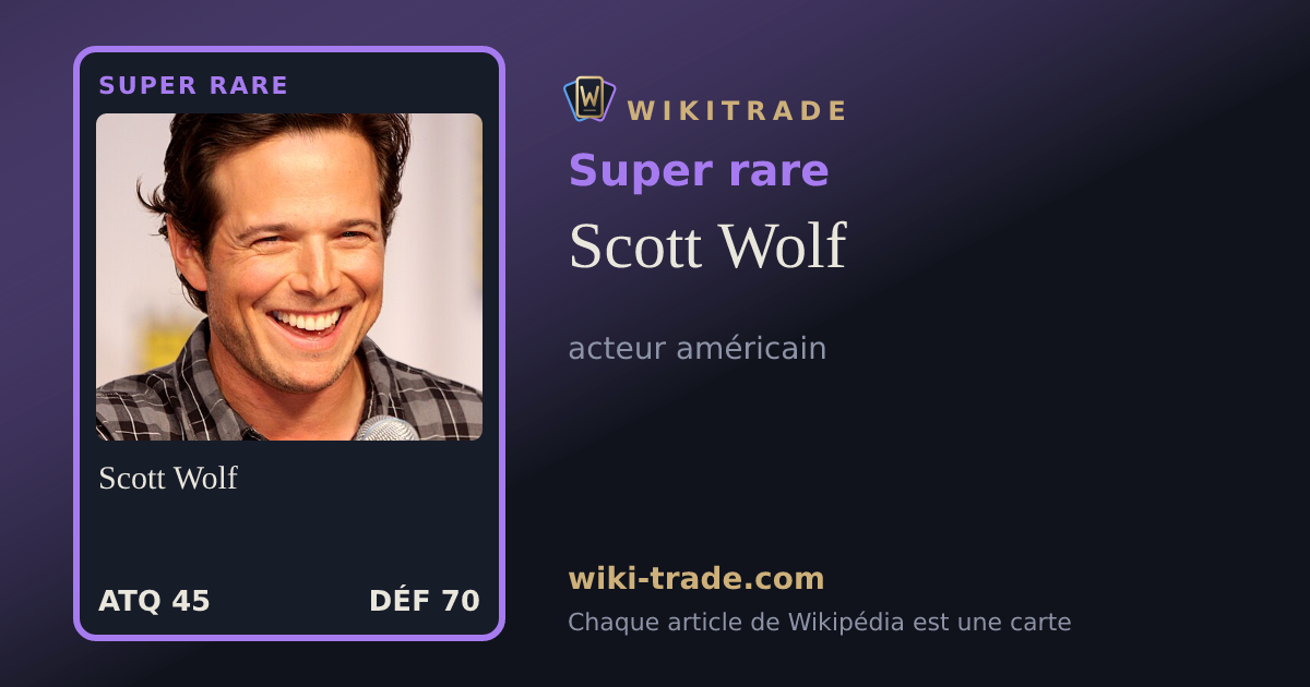 Scott Wolf — carte Super rare