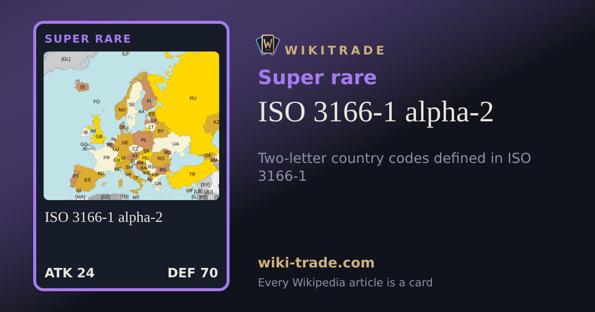 ISO 3166-1 alpha-2 — Super rare card