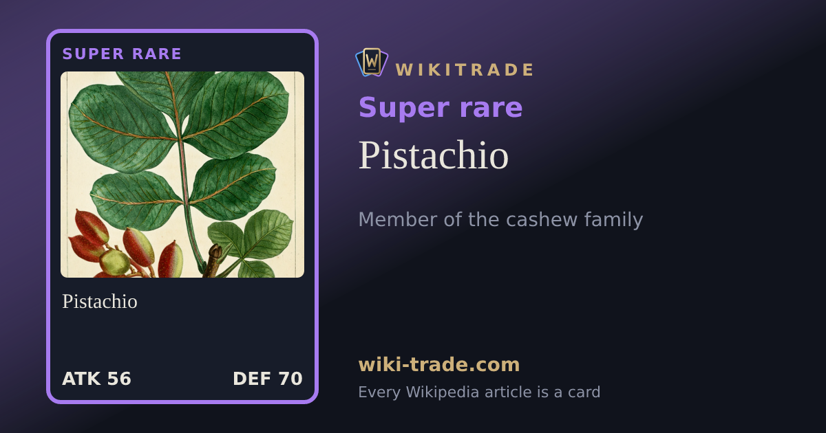 Pistachio — Super rare card
