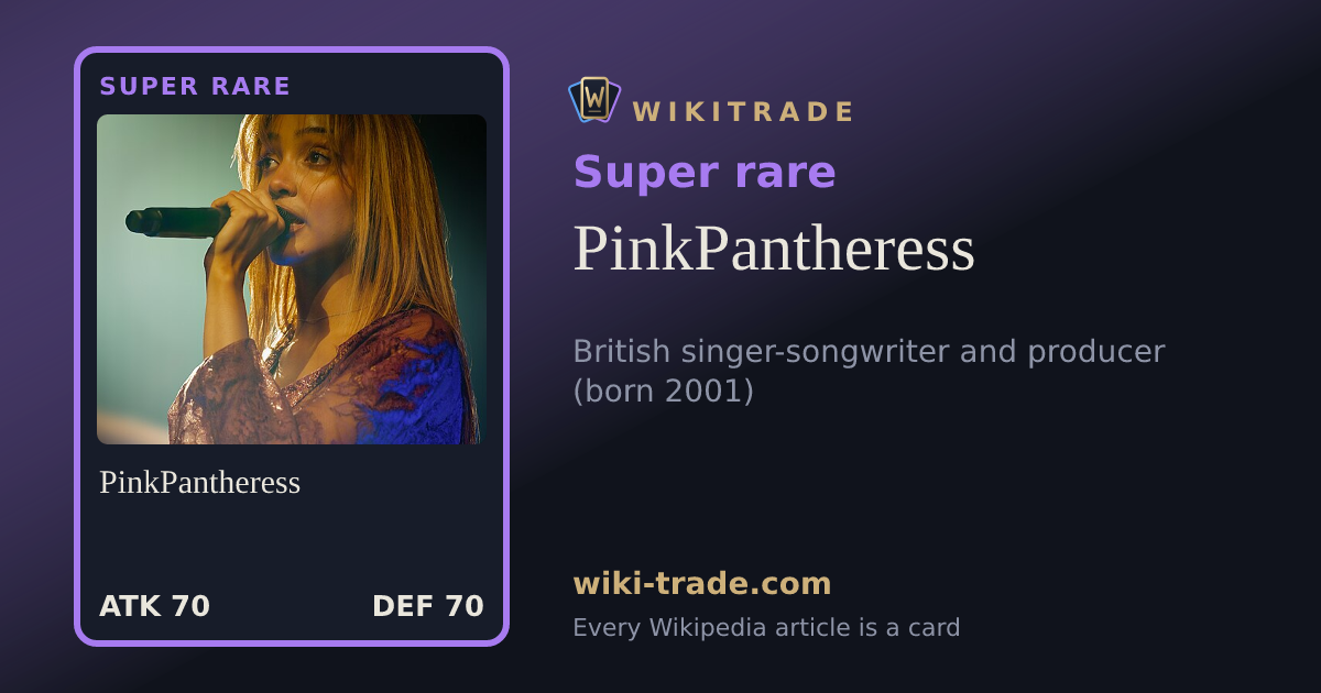 PinkPantheress — Super rare card