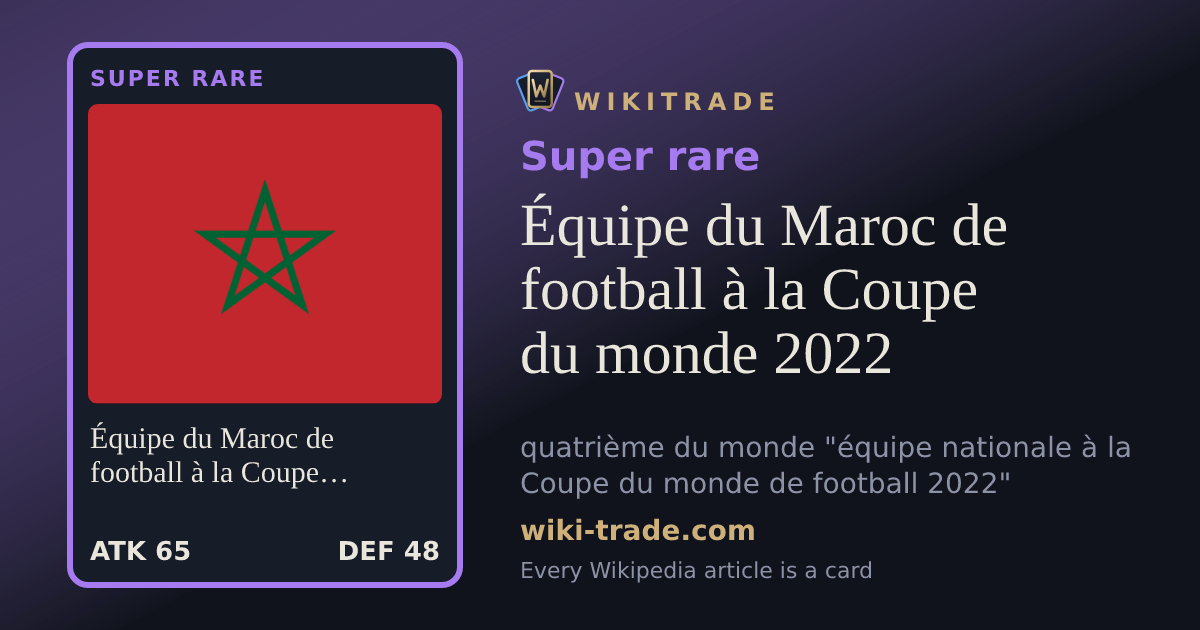 Équipe du Maroc de football à la Coupe du monde 2022 — Super rare card