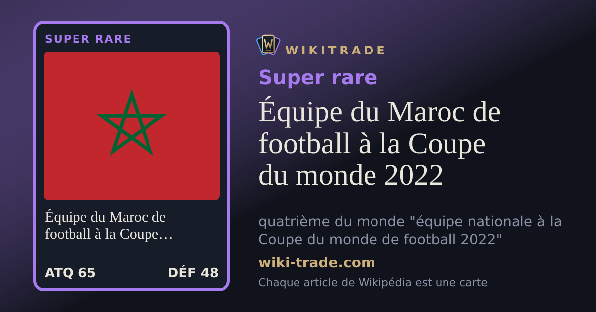 Équipe du Maroc de football à la Coupe du monde 2022 — carte Super rare