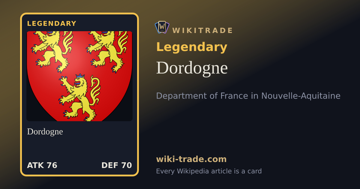 Dordogne — Legendary card
