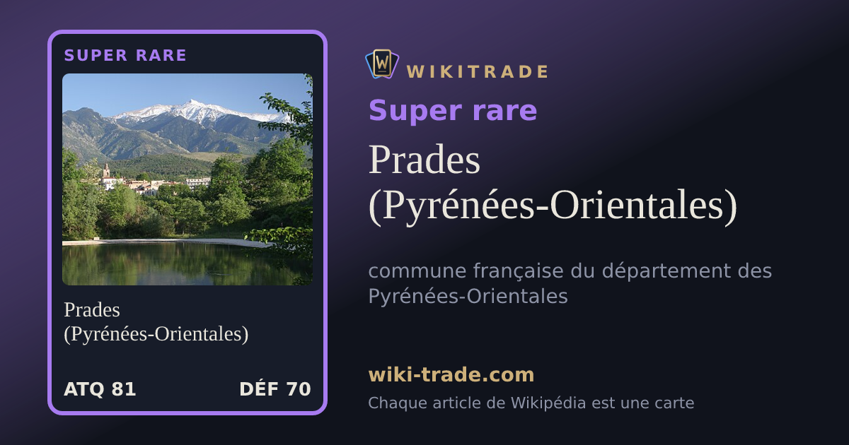 Prades (Pyrénées-Orientales) — carte Super rare
