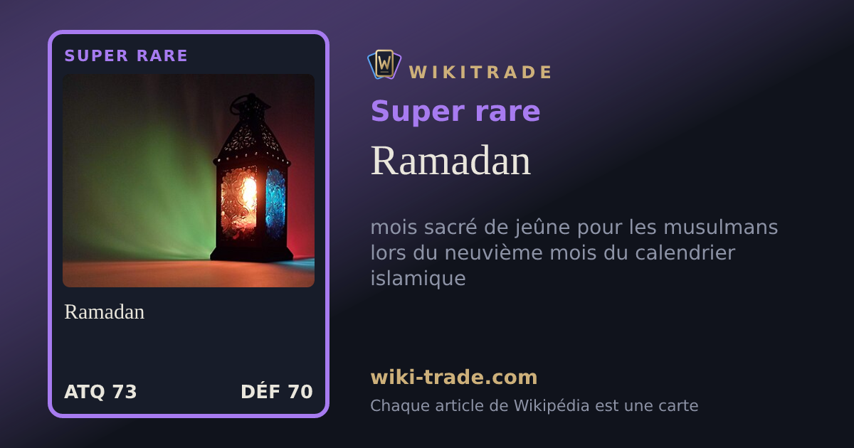 Ramadan — carte Super rare