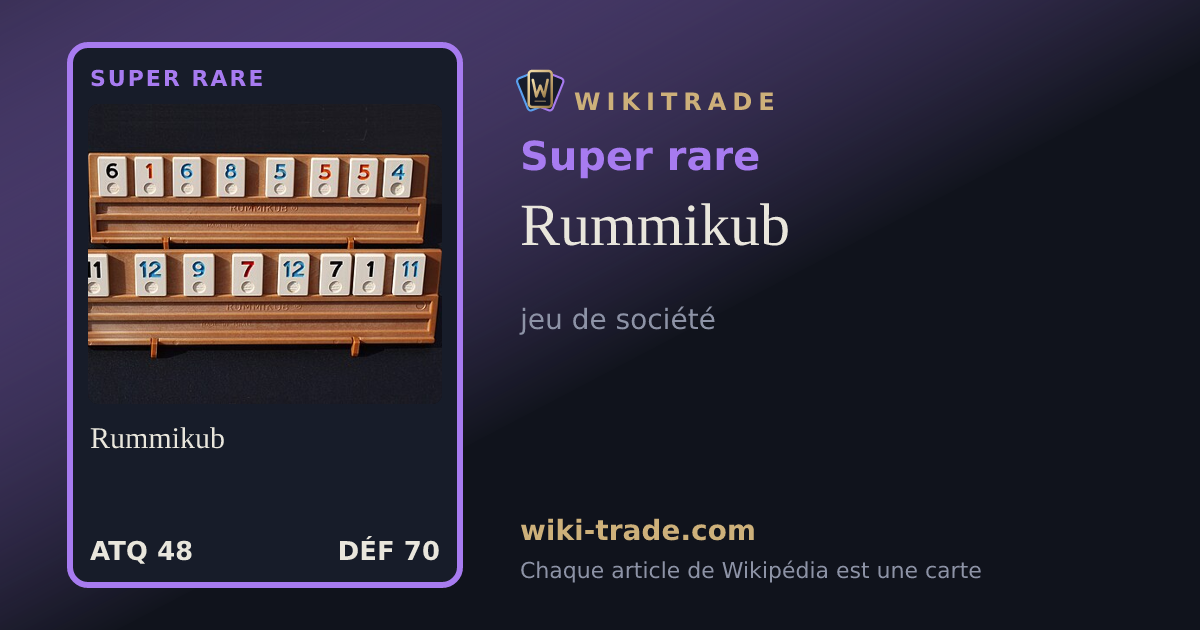 Rummikub — carte Super rare