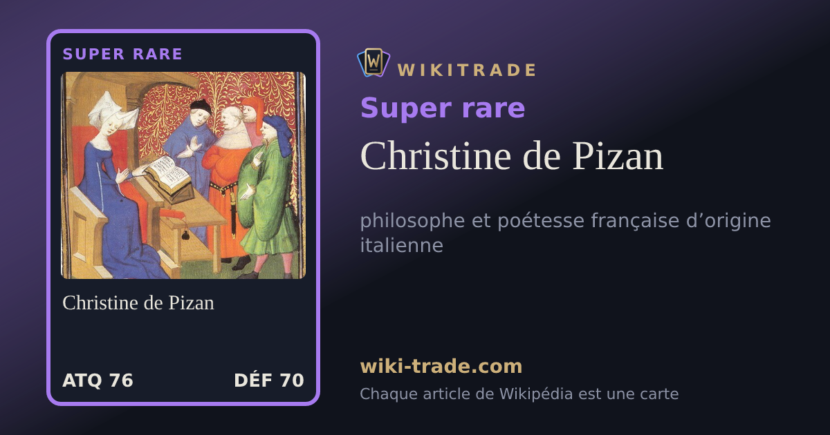 Christine de Pizan — carte Super rare
