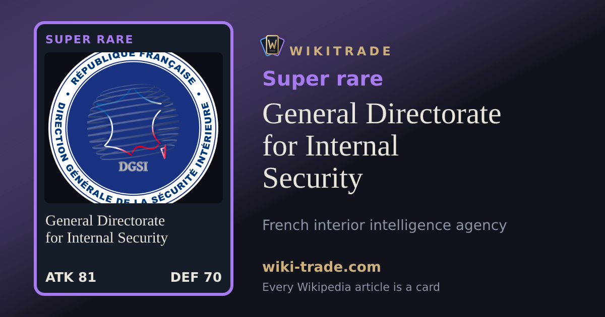 General Directorate for Internal Security — Super rare card