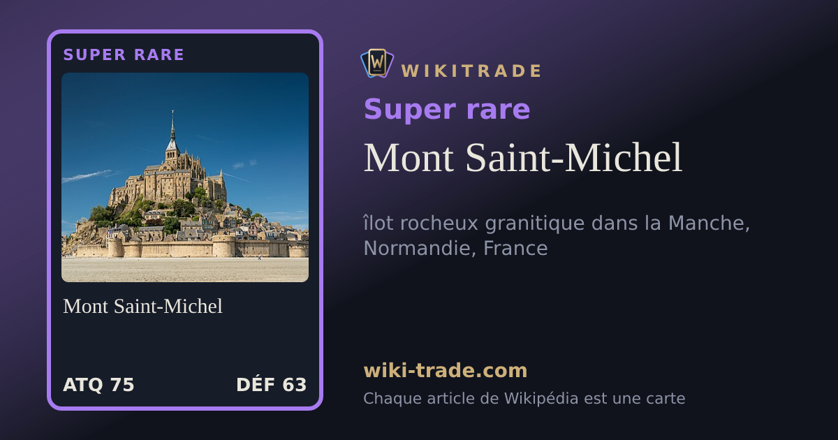 Mont Saint-Michel — carte Super rare