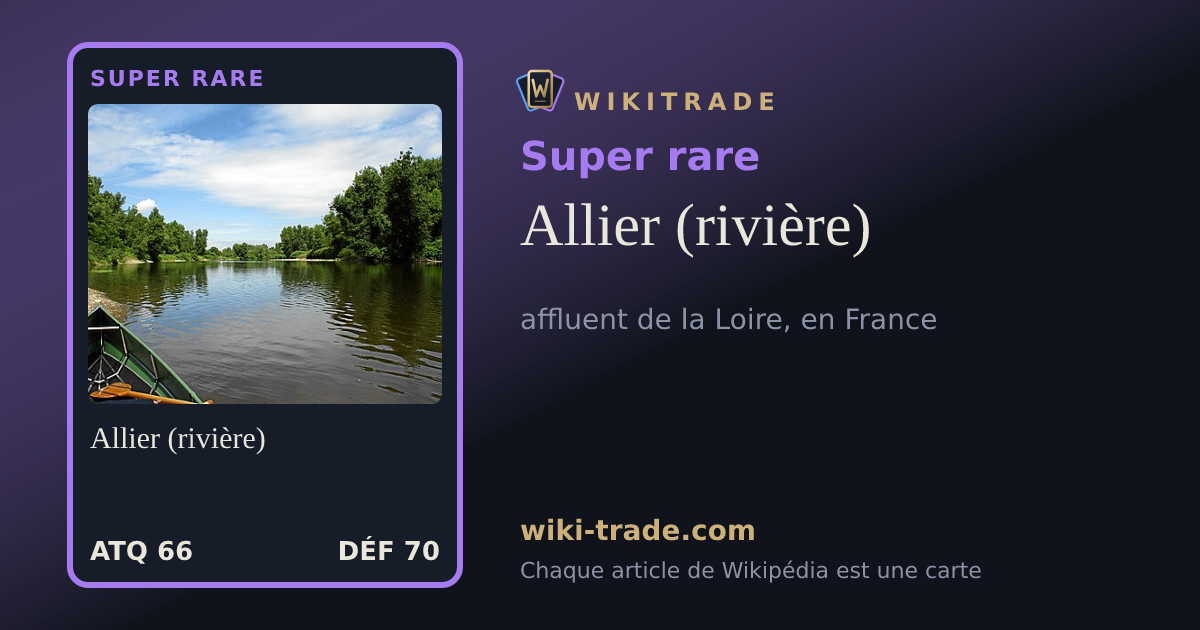 Allier (rivière) — carte Super rare