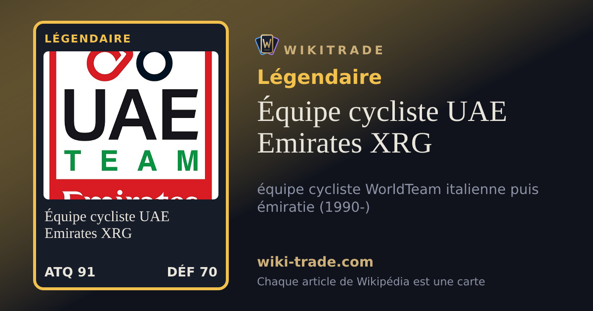 Équipe cycliste UAE Emirates XRG — carte Légendaire
