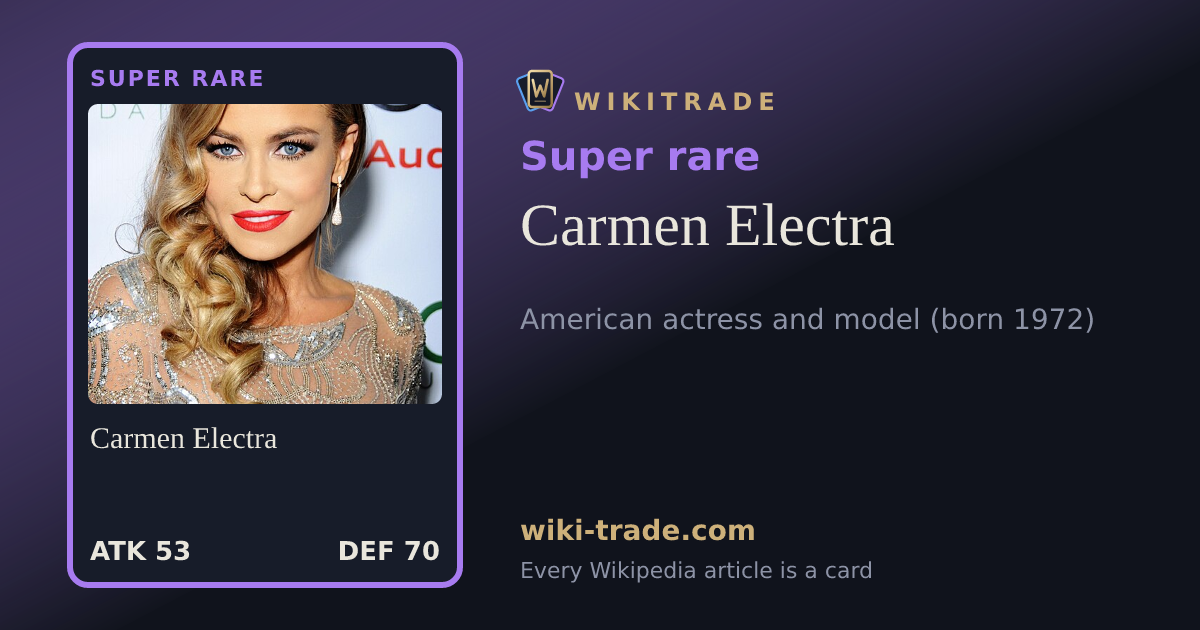 Carmen Electra — Super rare card