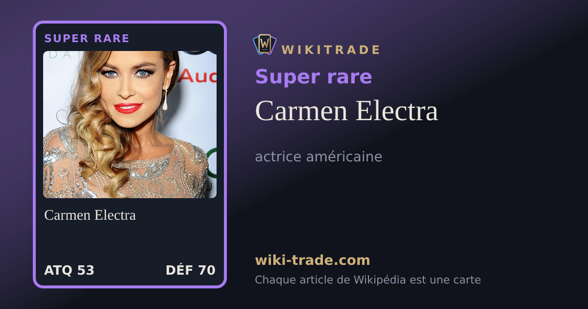 Carmen Electra — carte Super rare