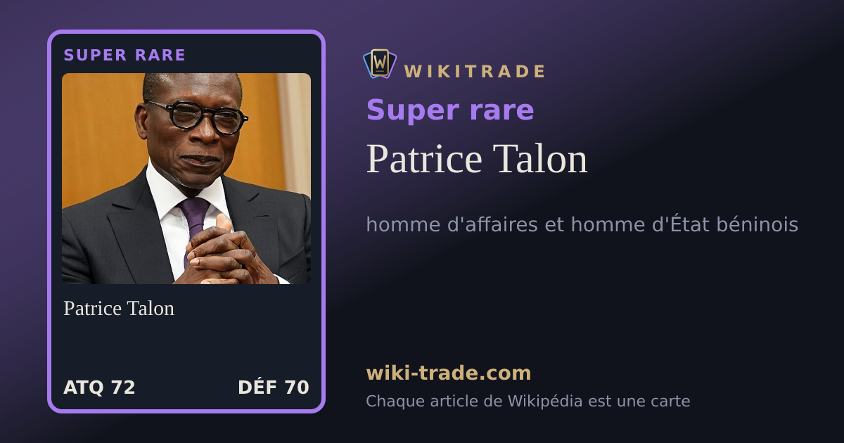 Patrice Talon — carte Super rare