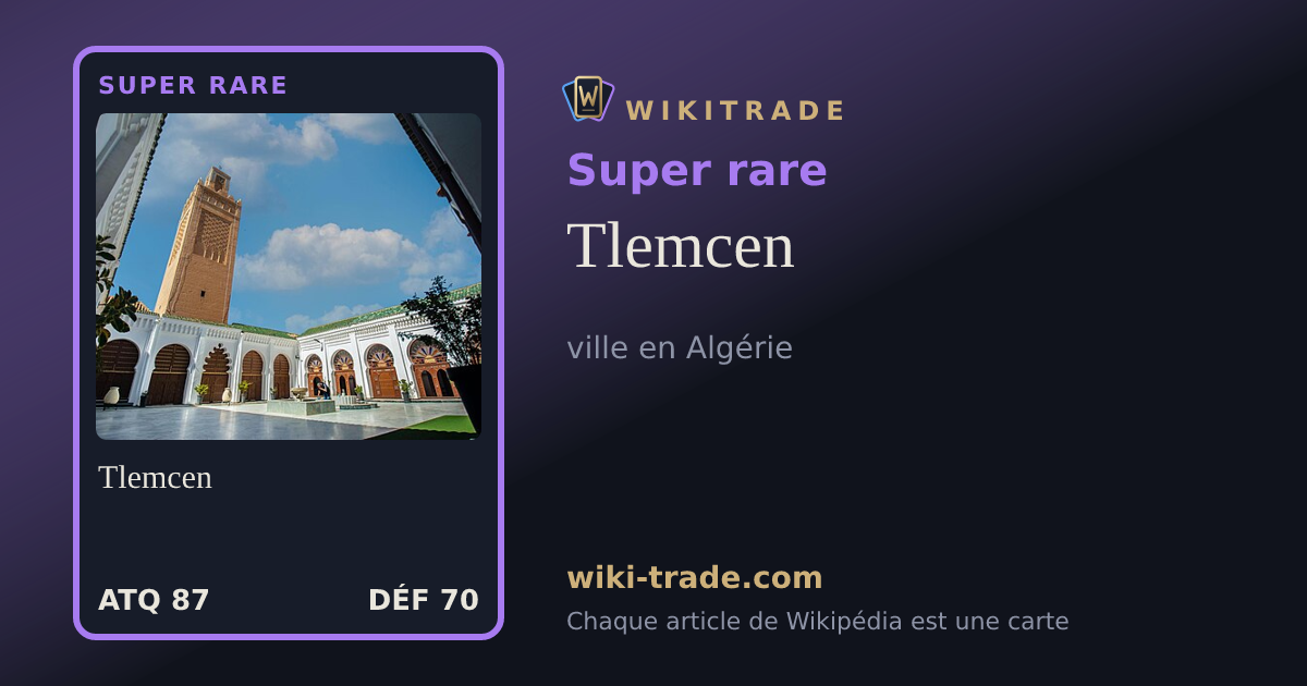 Tlemcen — carte Super rare