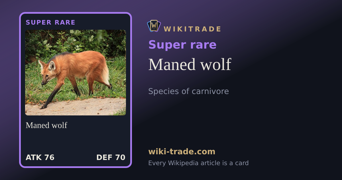 Maned wolf — Super rare card
