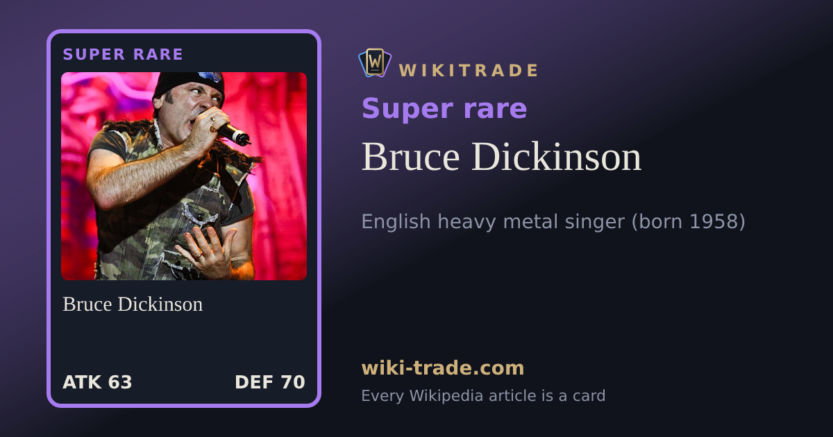 Bruce Dickinson — Super rare card