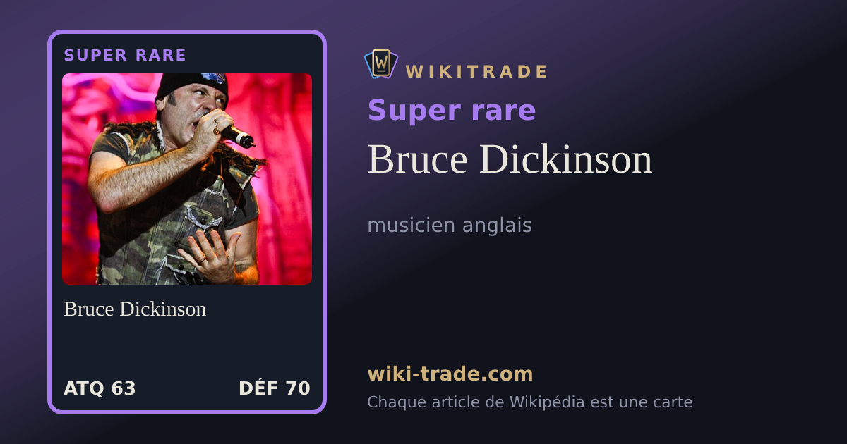Bruce Dickinson — carte Super rare