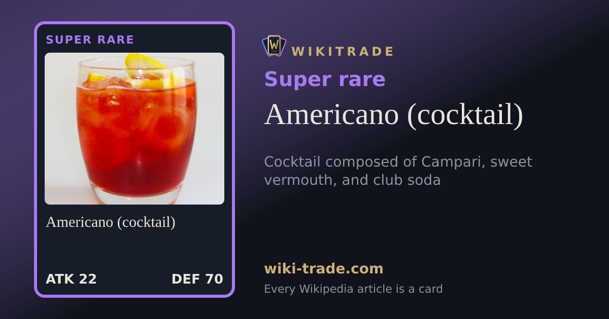 Americano (cocktail) — Super rare card