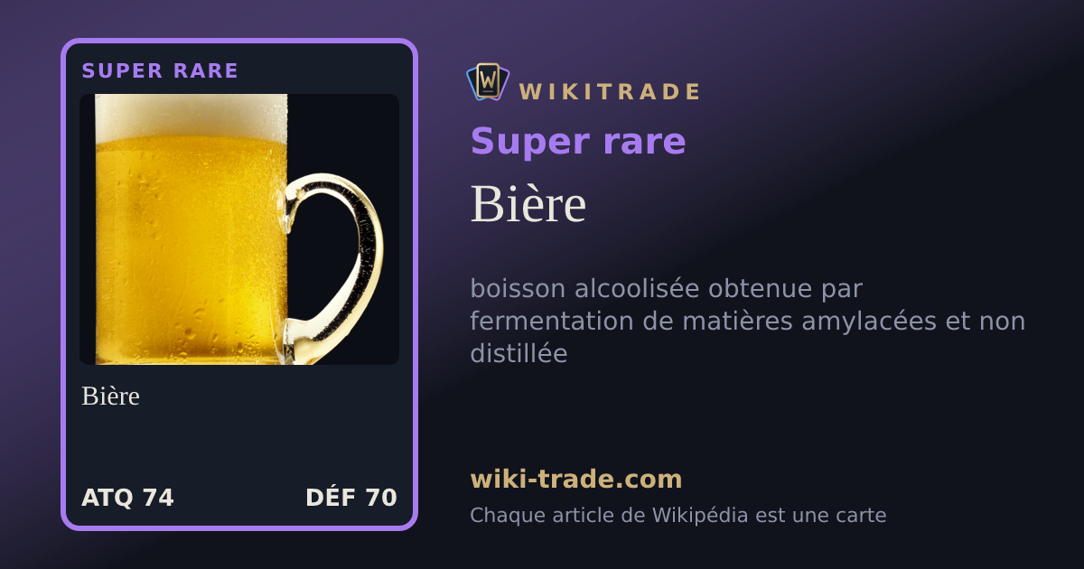 Bière — carte Super rare