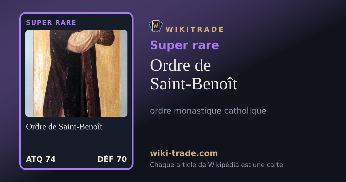 Ordre de Saint-Benoît — carte Super rare