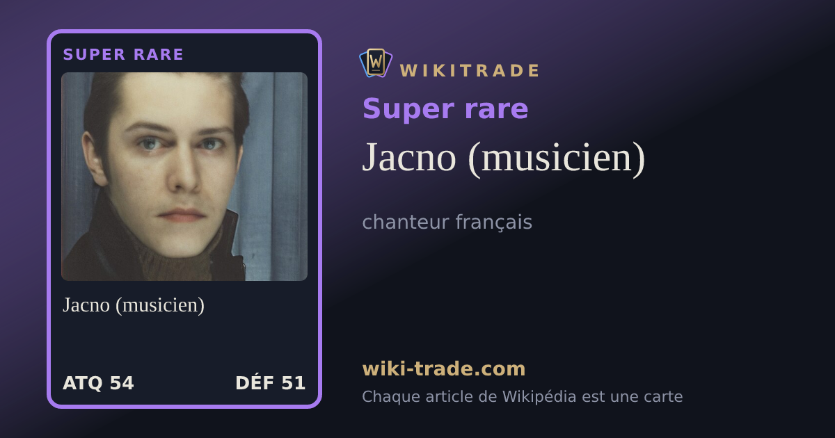 Jacno (musicien) — carte Super rare