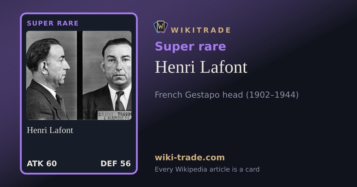 Henri Lafont — Super rare card