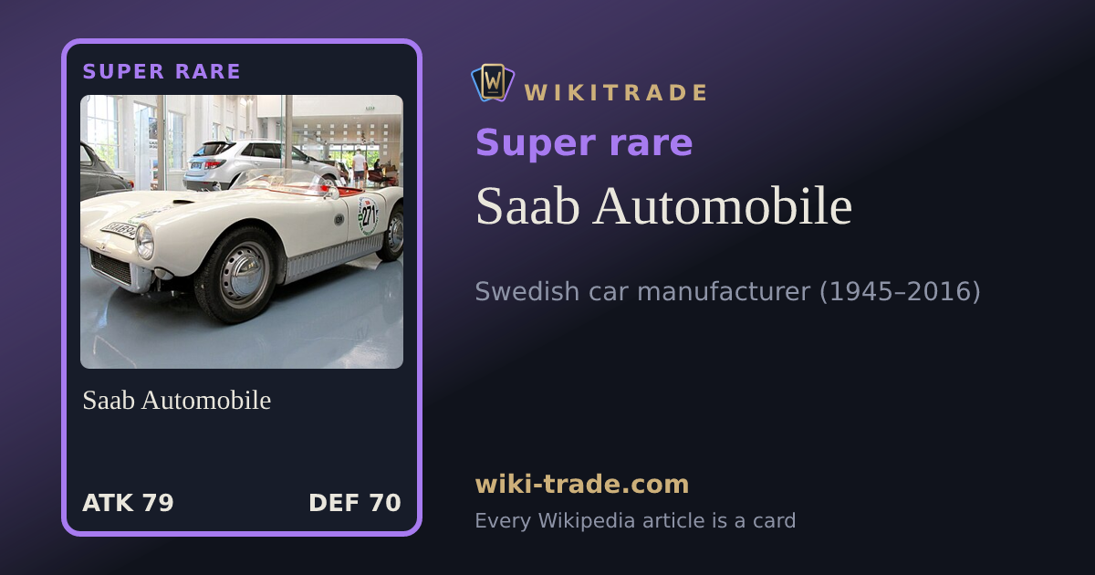 Saab Automobile — Super rare card