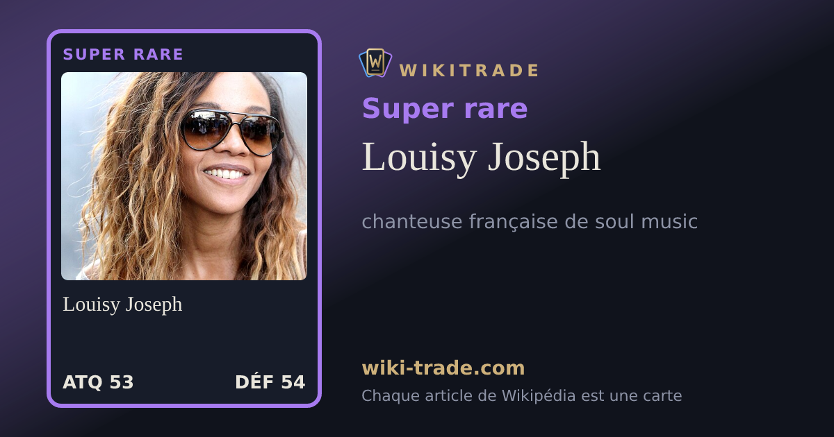 Louisy Joseph — carte Super rare