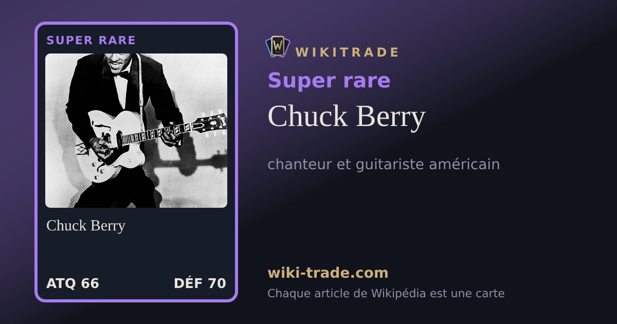 Chuck Berry — carte Super rare