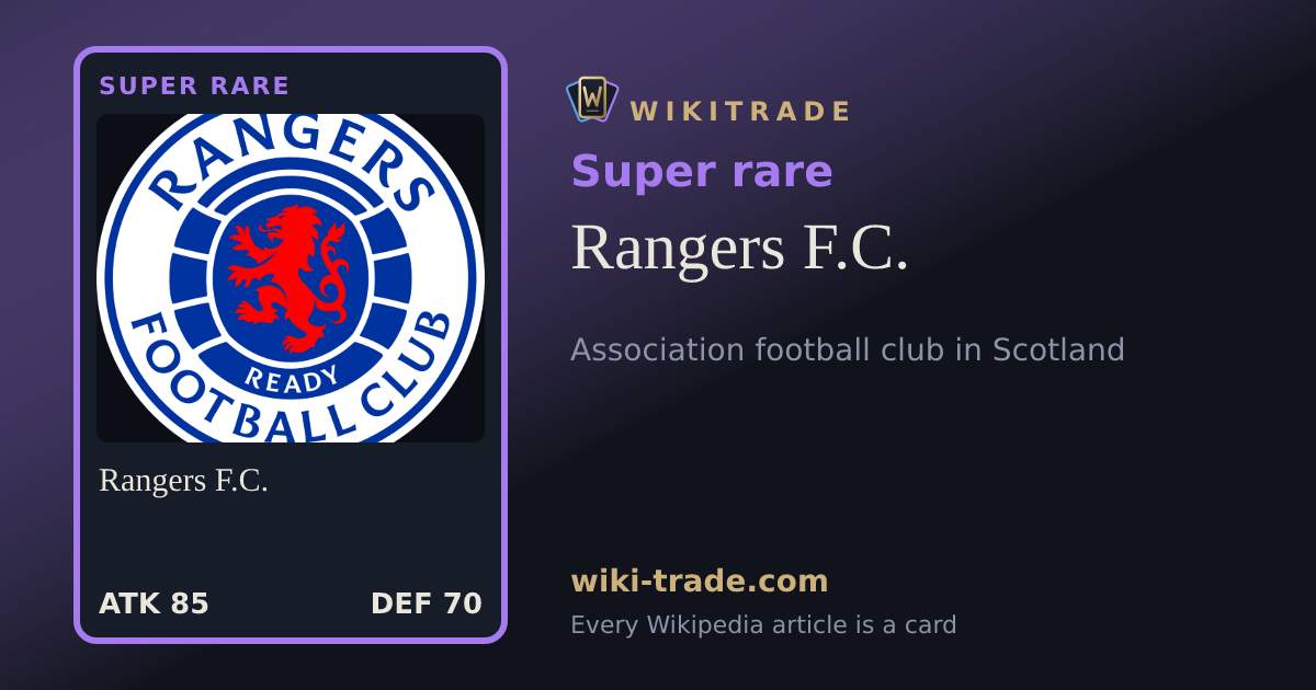 Rangers F.C. — Super rare card