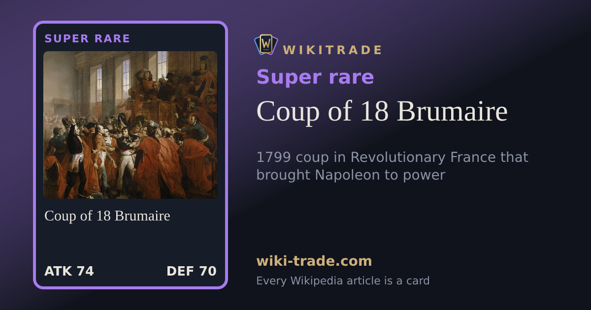 Coup of 18 Brumaire — Super rare card