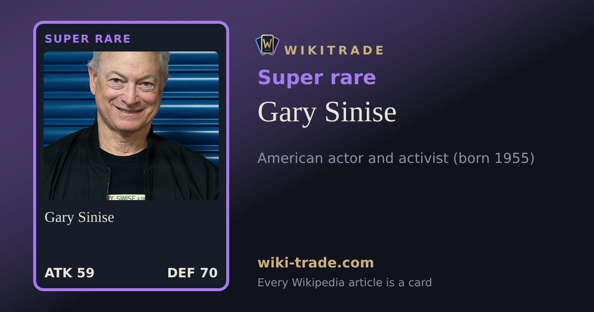 Gary Sinise — Super rare card
