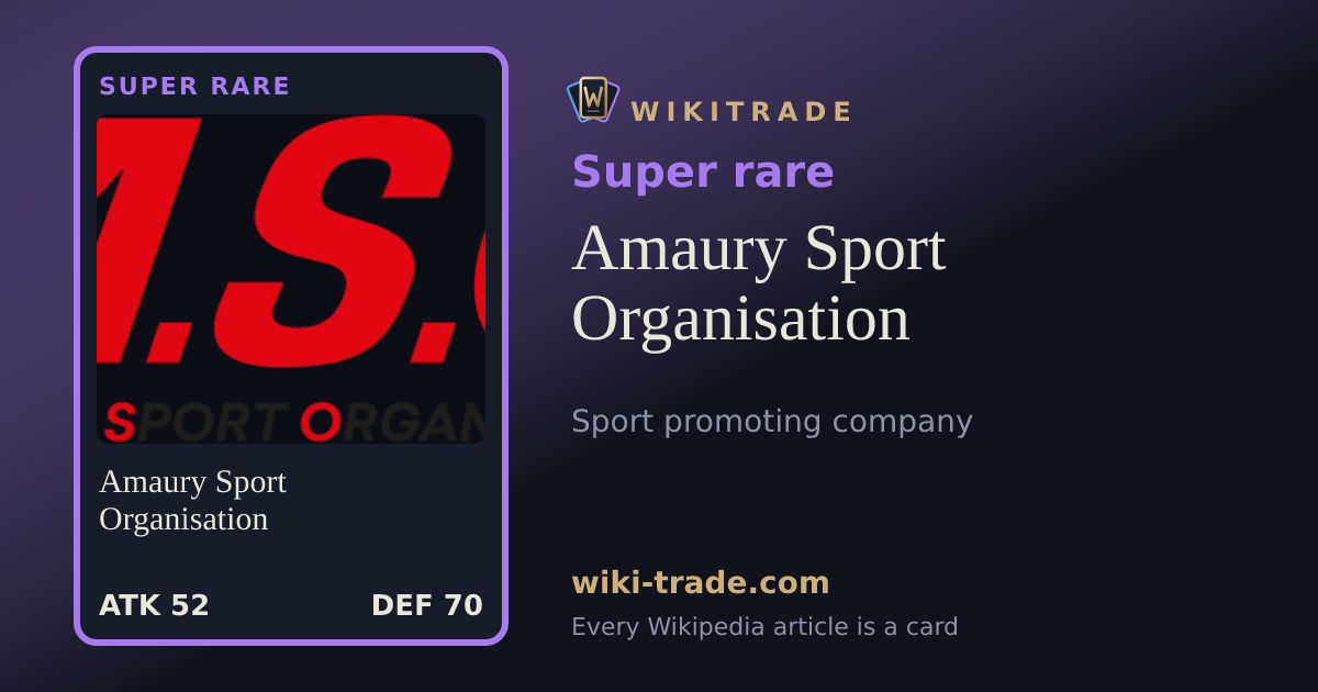 Amaury Sport Organisation — Super rare card
