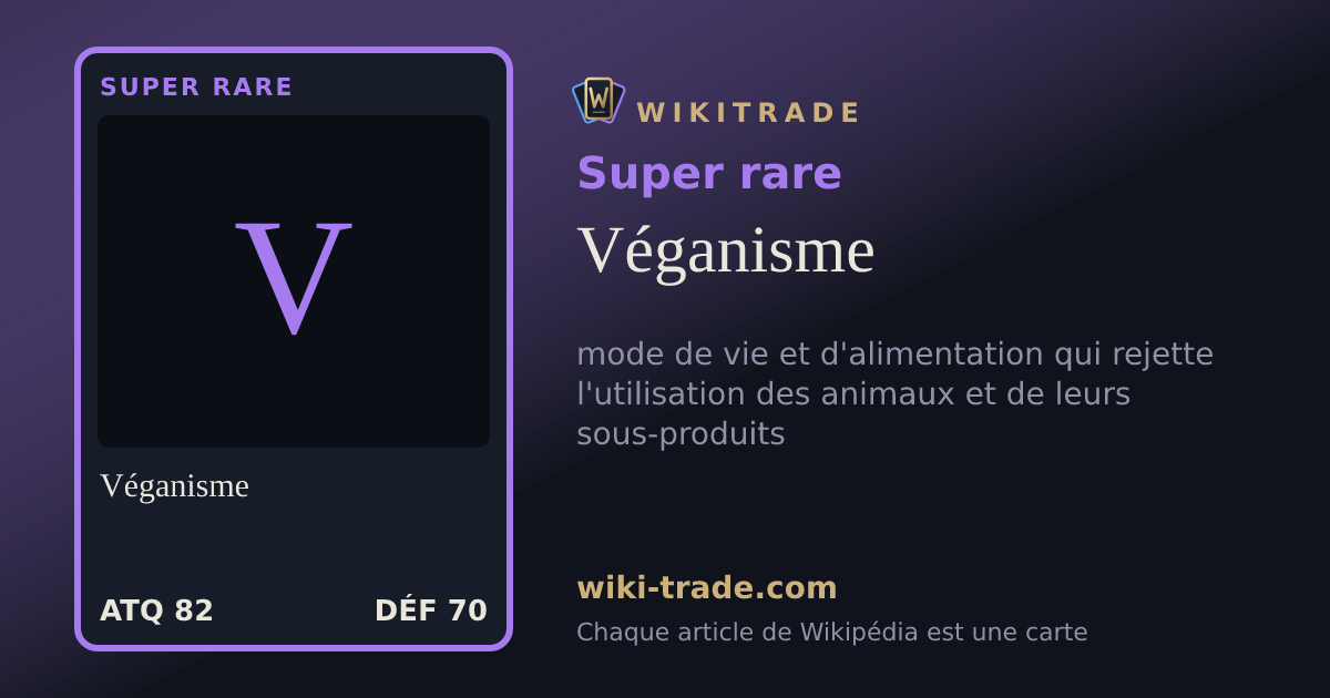 Véganisme — carte Super rare