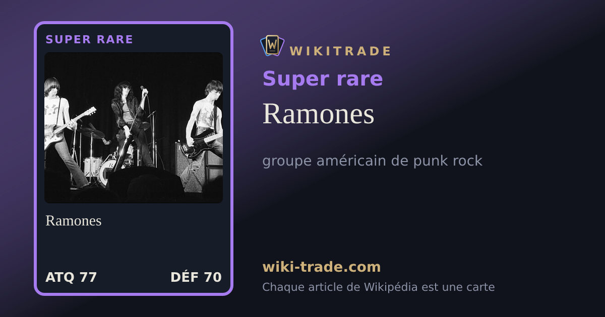 Ramones — carte Super rare